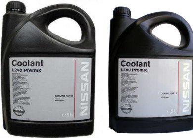 Охлаждающие жидкости NISSAN Coolant L248 Premix и L250: одна линейка сменяет другую
