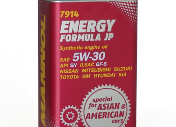 Широкий спектр применения масла MANNOL Energy Formula JP 5W30
