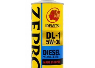 Масло марки IDEMITSU ZEPRO DIESEL DL-1 5W30 — для дизельных агрегатов с фильтрующим элементом DPF