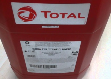 Масло для «тяжелого» транспорта, задействованного в промышленности, от TOTAL марки RUBIA POLYTRAFIC 10W40