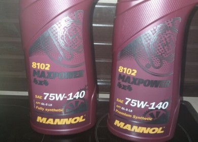 Обзор трансмиссионного масла Mannol 75W-140