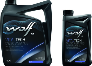Масло-«синтетика» марки WOLF VITALTECH 5W30 заметно снизит расход топлива