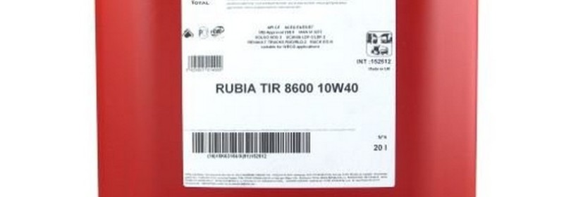 Масло марки TOTAL RUBIA TIR 8600 10W40 — качественный продукт с чистящими, противоизносными, диспергирующими и противокоррозийными добавками