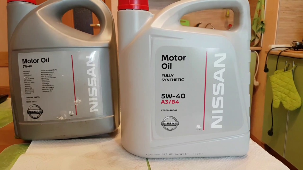 Nissan motor oil 5w40